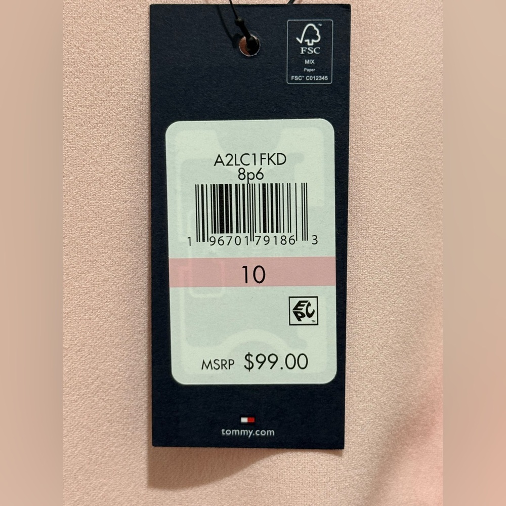 NWT. Tommy Hilfiger dress. Size 10. Zipper in back. - Picture 8 of 9